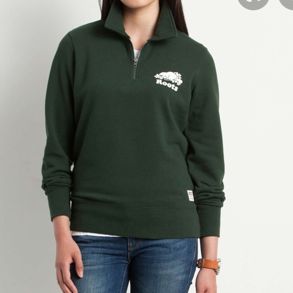 Roots Quarter Zip Pullover Sweater 